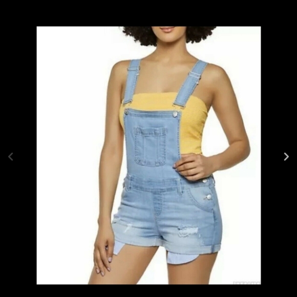 Wax Jean Pants - Wax Jean Distressed Shortall, Size M